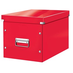 Leitz Click & Store Aufbewahrungs- und Transportbox Cube Groß, Rot