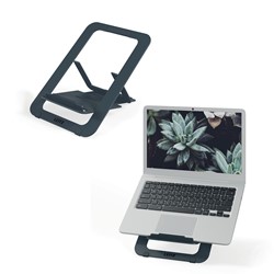 Leitz Ergo Ultraflacher höhenverstellbarer Aluminium-Laptopständer, grau, für Laptops bis 15"