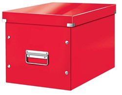 Leitz Click & Store Aufbewahrungs- und Transportbox Cube Groß, Rot