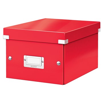 Leitz 60430026 - Click & Store Aufbewahrungs- und Transportbox Klein (Für A5), Rot