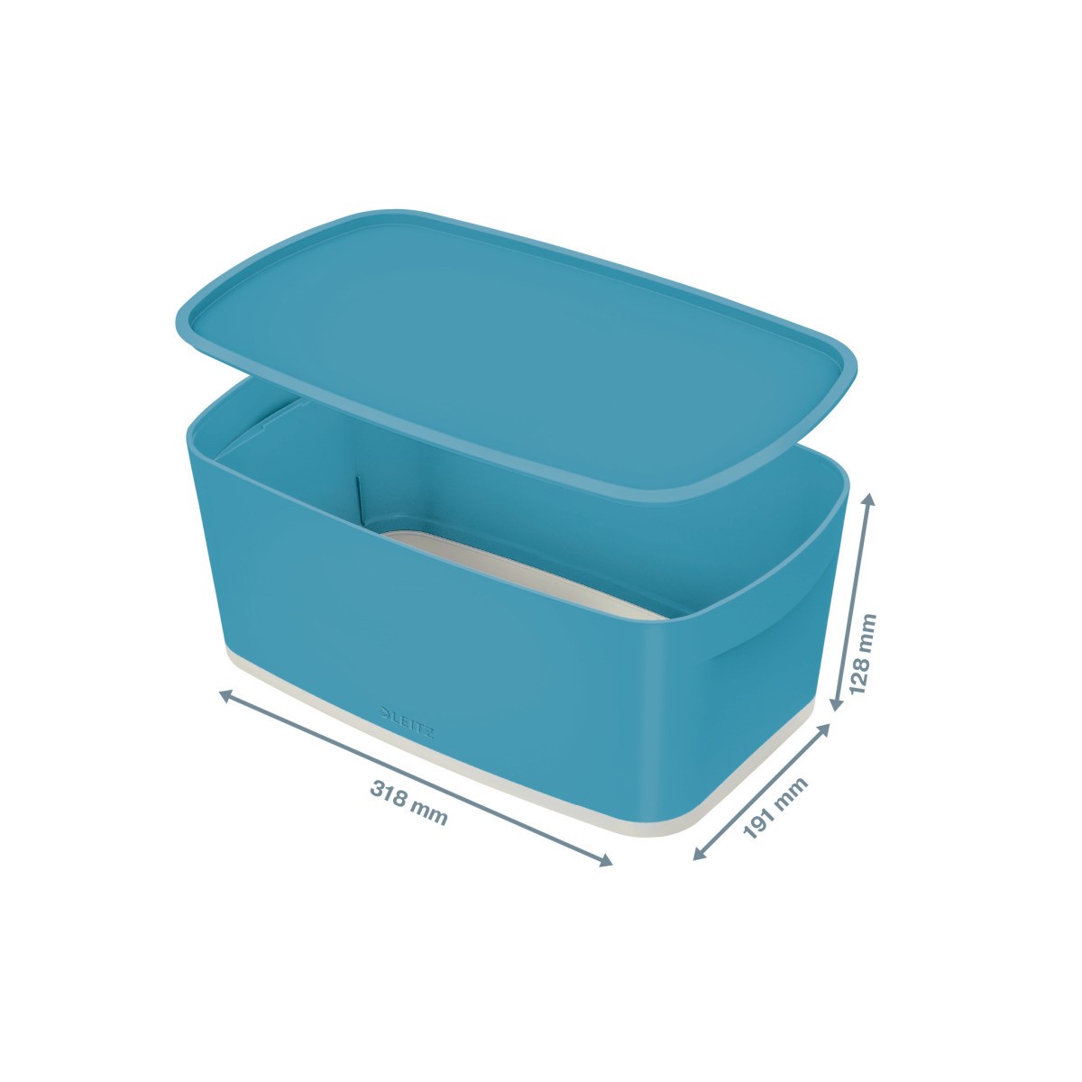 Leitz MyBox Cosy Klein mit Deckel, Aufbewahrungsbox, Blau (5263-00-61)